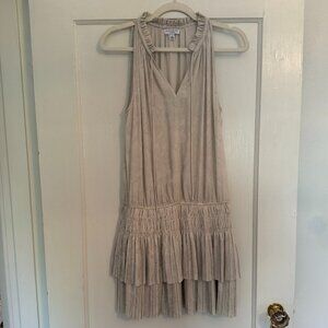 Title: Current Air Light Beige Sleeveless Tiered Dress - Size S